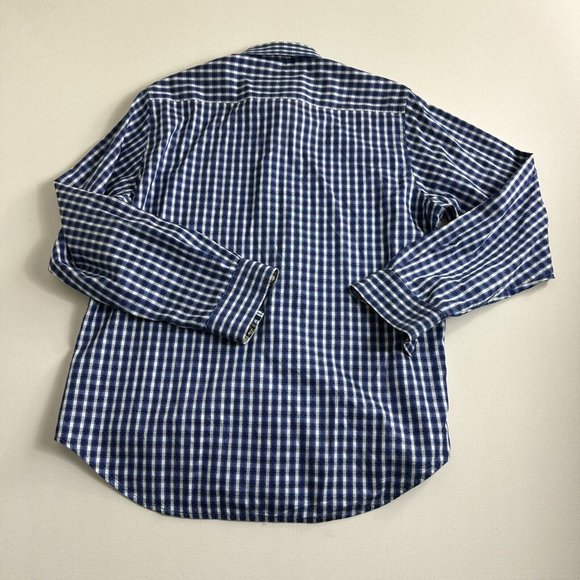 ROBERT GRAHAM Button Up Shirt Men Large Classic Fit India Flip Cuff Check Accent - Picture 2 of 9